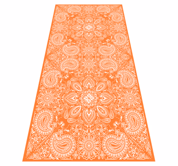 Vinyl vloerkleed keuken paisley tegel koelkast - TenStickers