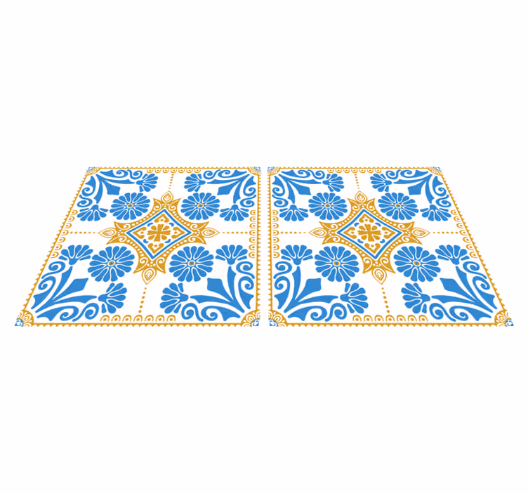 Vinyl vloerkleed keuken met marokkaans cementtegel design - TenStickers