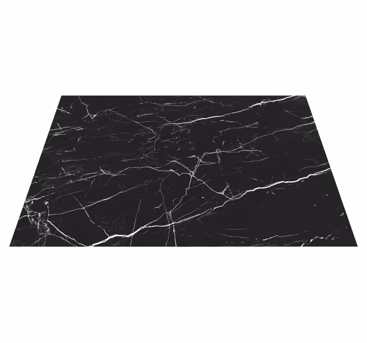 Vinyl vloerkleed keuken zwart marmer - TenStickers