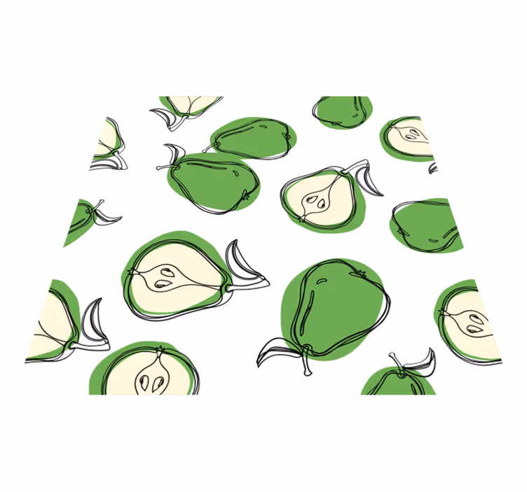 Vinyl vloerkleed keuken peren keukenstickers tegels - TenStickers