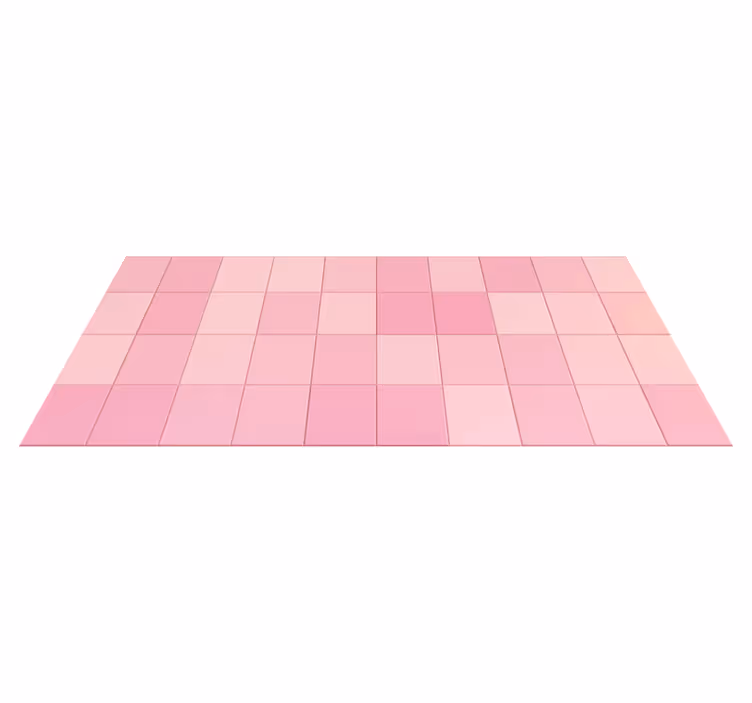 Vinyl vloerkleed keuken roze vierkante tegels - TenStickers