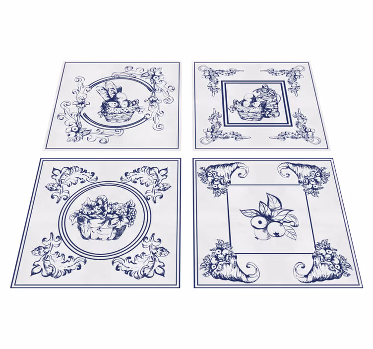 Vinyl vloerkleed keuken belgische keramiek - TenStickers