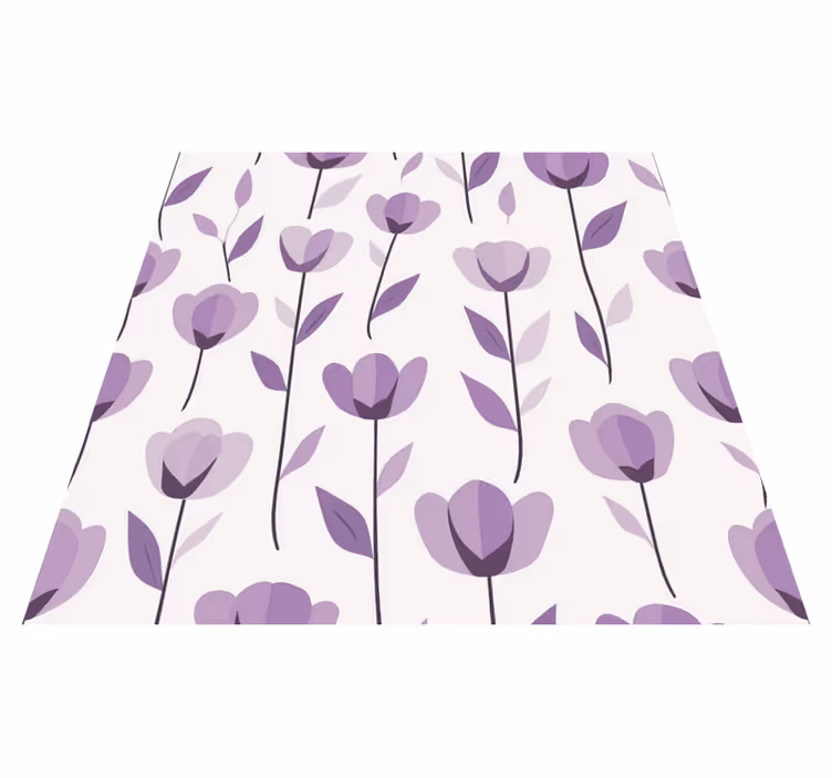 Vinyl vloerkleed keuken met bloemenprint ontwerp - TenStickers