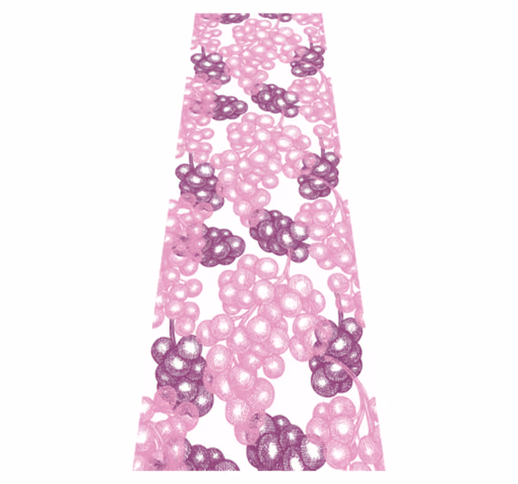 Vinyl vloerkleed keuken roze en paarse druiven - TenStickers
