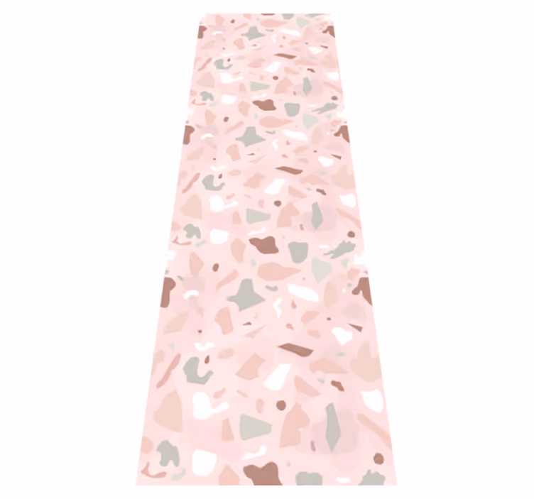 Vinyl vloerkleed keuken roze terrazzo patroon - TenStickers