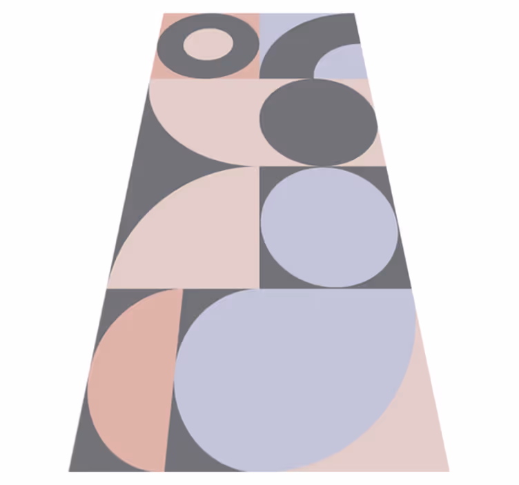 Vinyl vloerkleed keuken geometrische cirkelpatroon - TenStickers