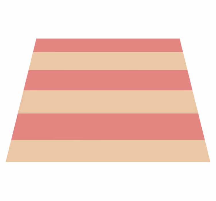 Vinyl vloerkleed keuken roze horizontale strepen - TenStickers
