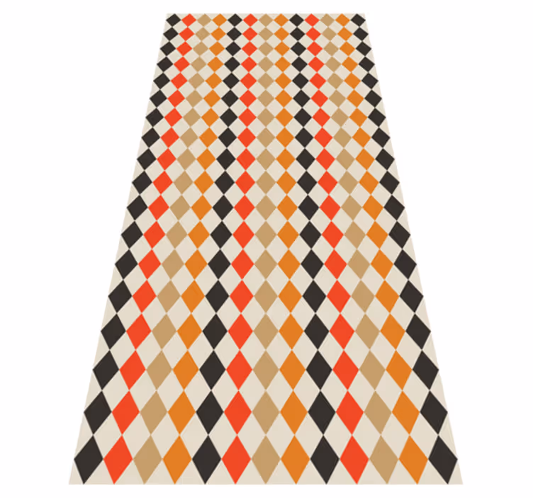 Vinyl tapijt slaapkamer retro 80 diamanten - TenStickers
