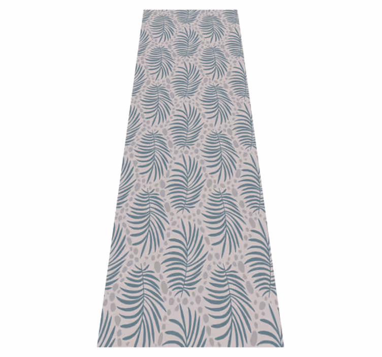 Vinyl tapijt slaapkamer tropisch blauw hamptons patroon - TenStickers