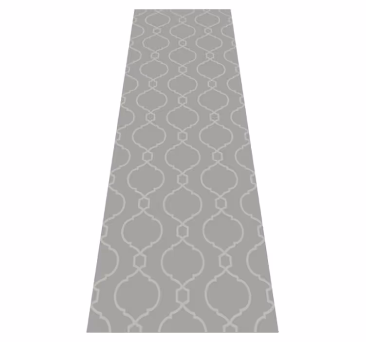 Vinyl tapijt slaapkamer grijs geometrisch hamptons patroon - TenStickers