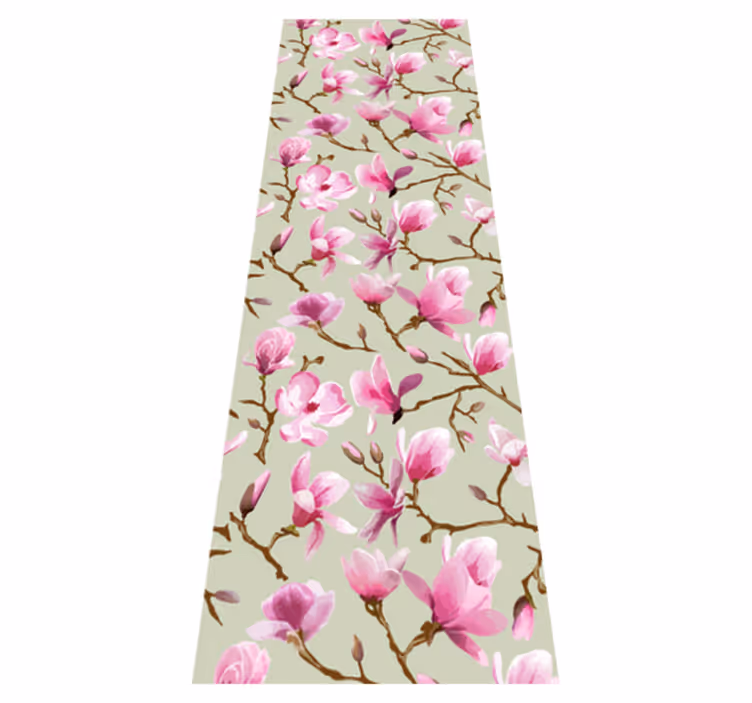 Vinyl tapijt slaapkamer prachtige paarse magnolia boomtop - TenStickers