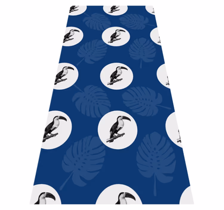 Vinyl tapijt slaapkamer afrikaans blauw vogel ontwerp - TenStickers