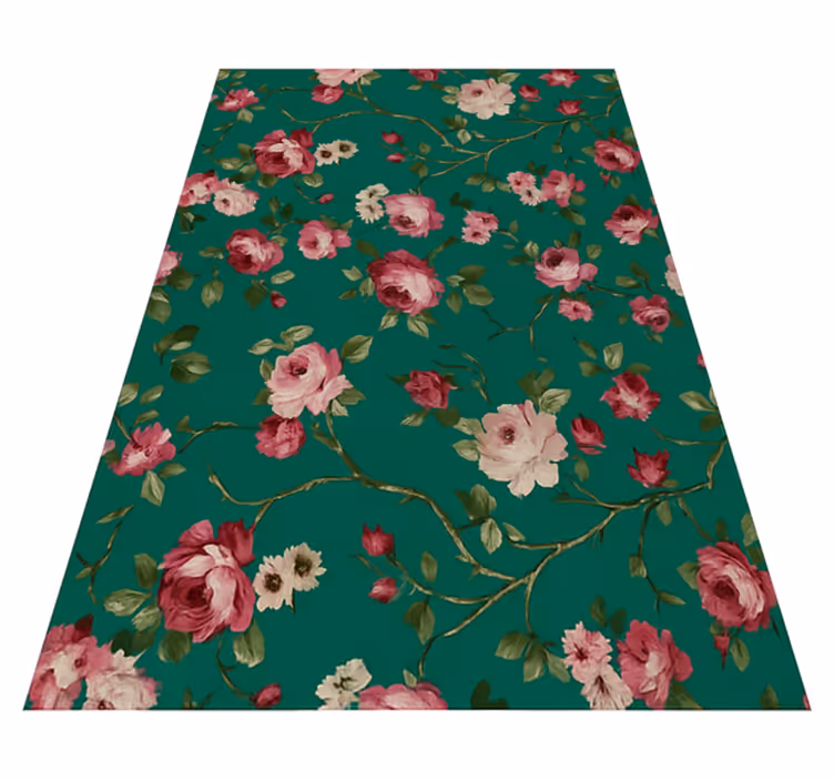 Vinyl tapijt slaapkamer geschilderde boom bloemen patroon - TenStickers