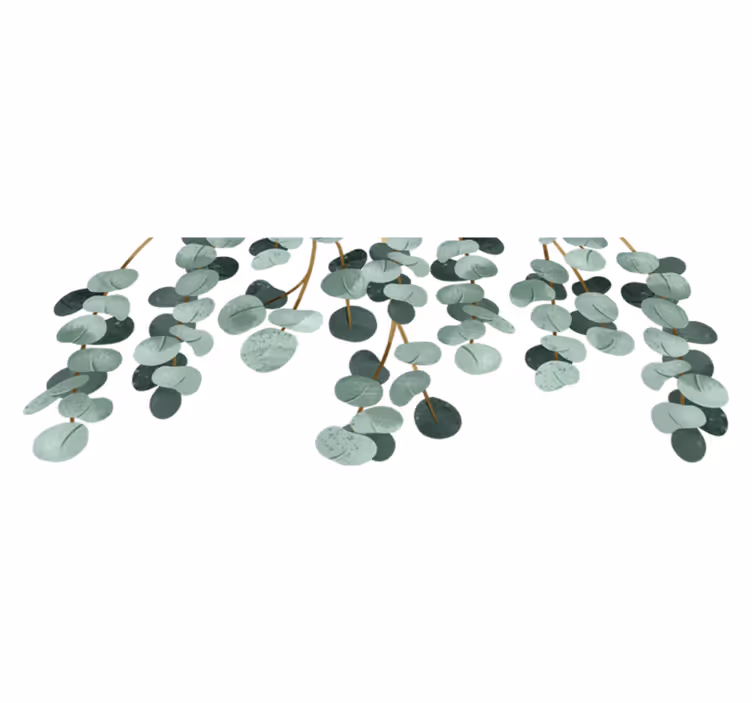 Vinyl tapijt slaapkamer met hangplanten - TenStickers