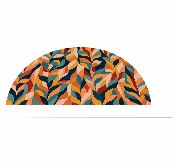 Vinyl tapijt slaapkamer abstracte jungle vibes - TenStickers
