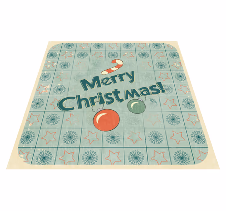 Vinyl tapijt slaapkamer decoratief bord vrolijk kerstfeest - TenStickers