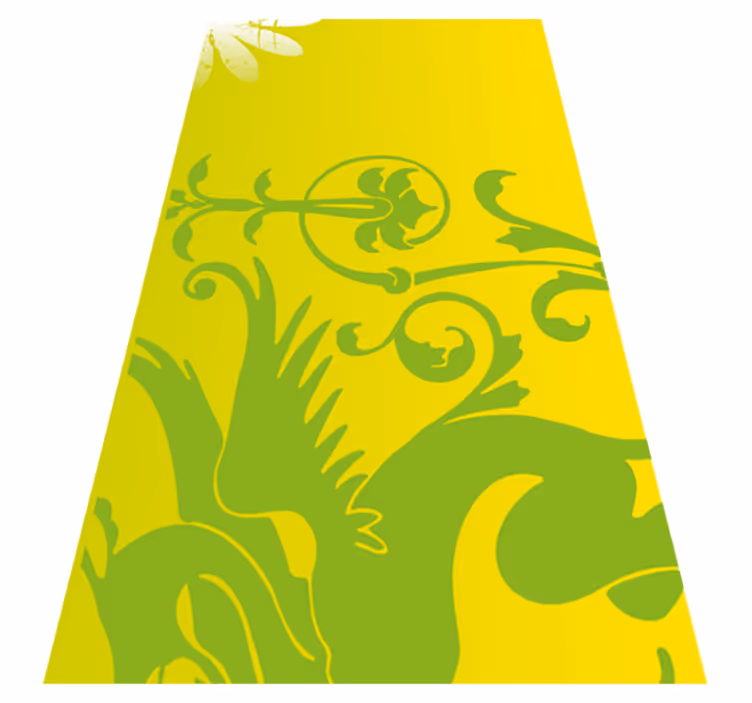 Vinyl tapijt slaapkamer groene draak decoratie - TenStickers