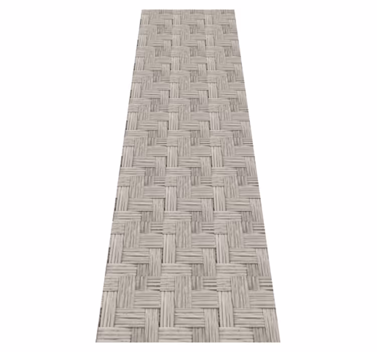 Vinyl tapijt kantoor grijs handgemaakt wicker effect - TenStickers