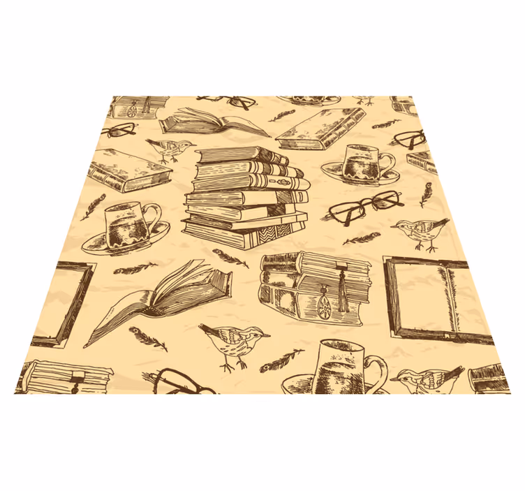 Vinyl tapijt kantoor oude bibliotheek - TenStickers