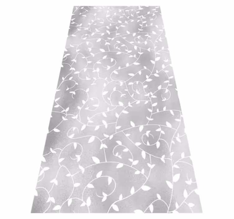Vinyl tapijt kantoor boomtakken wit en zilver - TenStickers