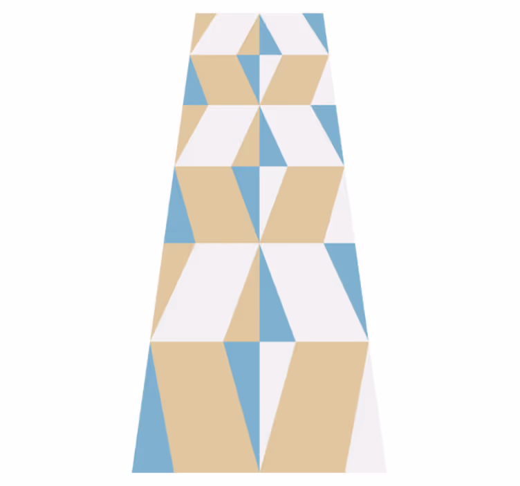 Vinyl tapijt kantoor geometrische minimalistische vormen - TenStickers