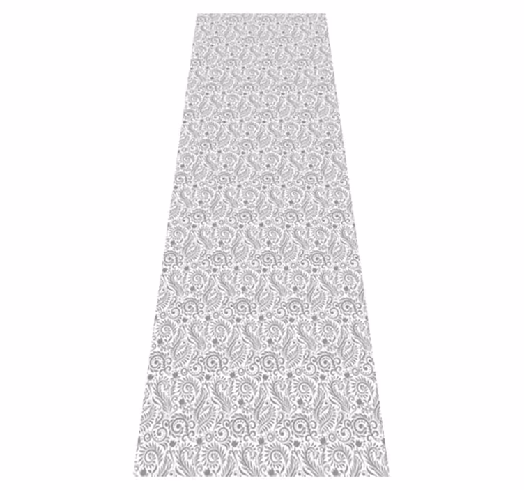 Vinyl tapijt kantoor met vintage sierbloemen - TenStickers
