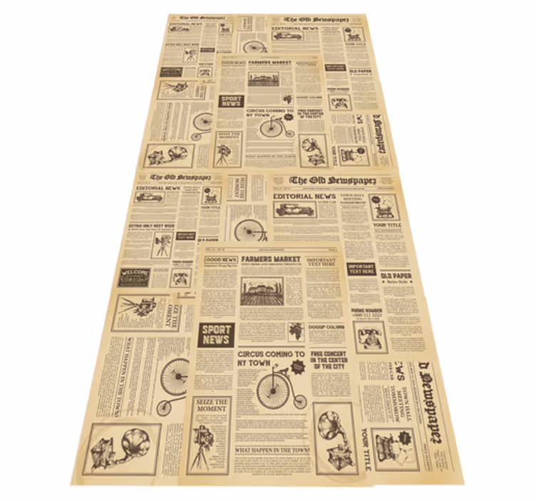 Vinyl tapijt kantoor vintage amerikaanse krant - TenStickers