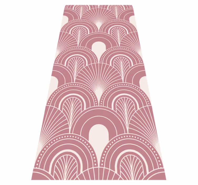 Vinyl tapijt kantoor stijl met rosegouden boogdecor - TenStickers