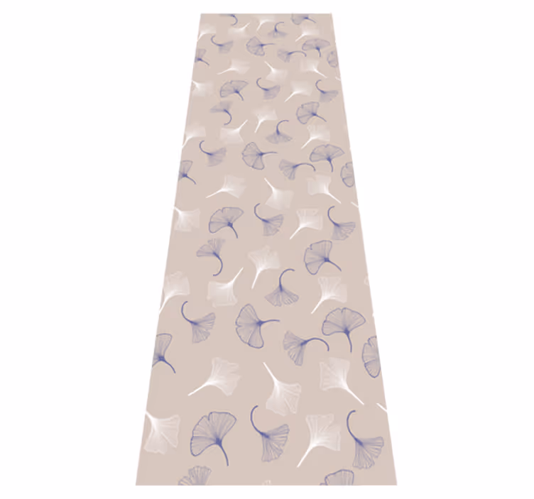 Vinyl tapijt kantoor ginkgo bladeren crème - TenStickers