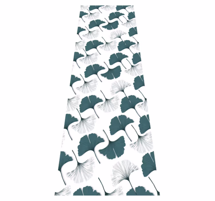 Vinyl tapijt kantoor ginkgo bladeren naadloos patroon - TenStickers