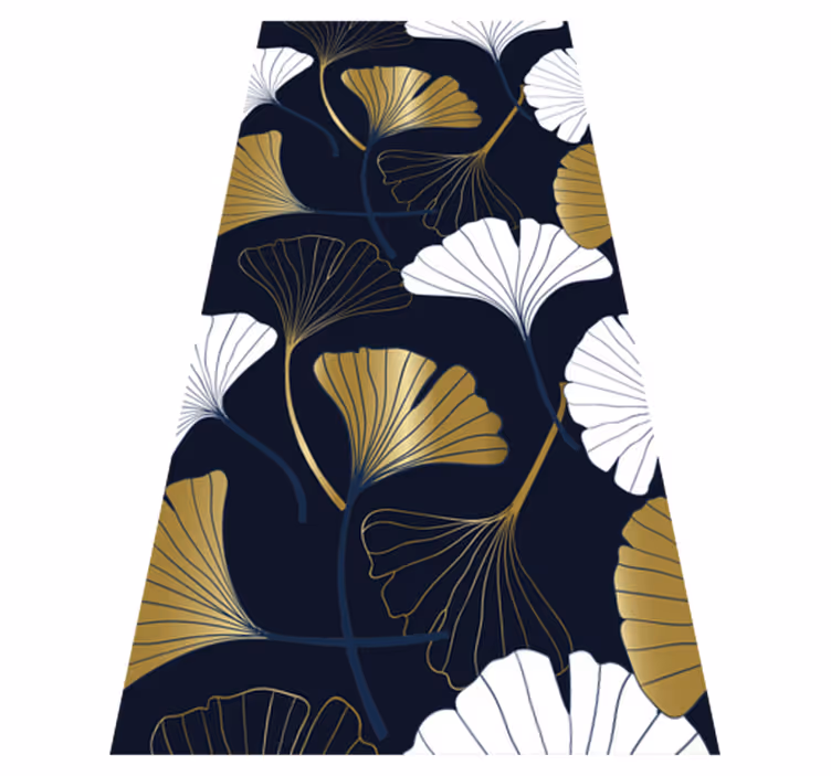 Vinyl tapijt kantoor met reliëf ginkgo bladeren - TenStickers