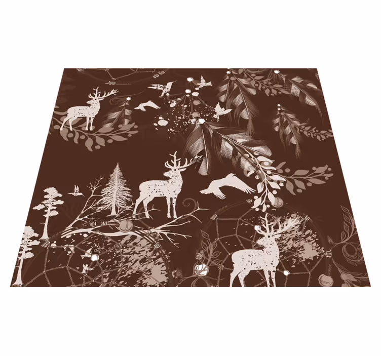 Vinyl tapijt slaapkamer decoratieve hert - TenStickers
