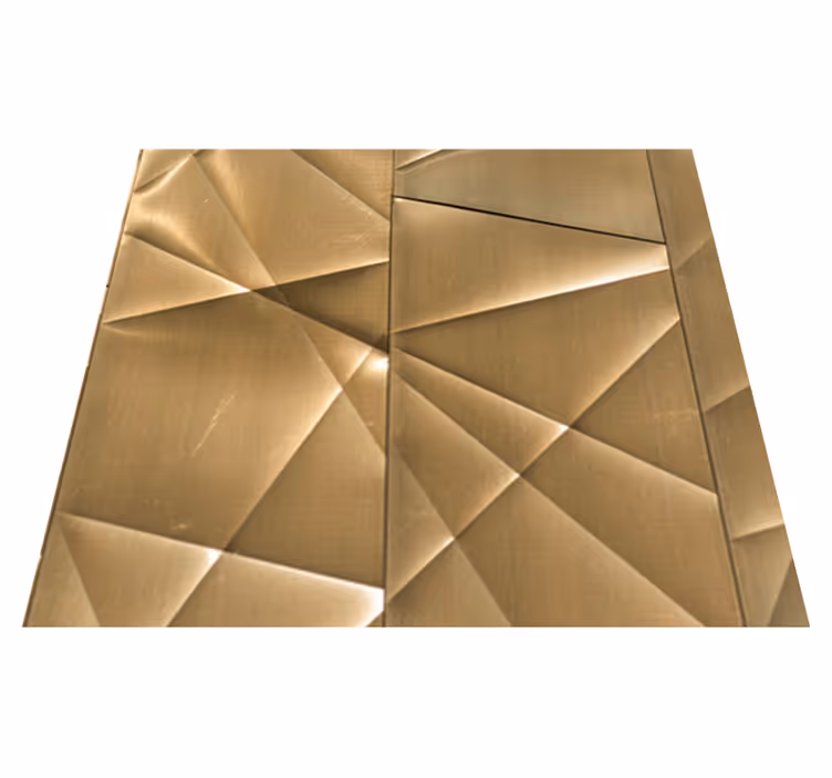 Vinyl tapijt slaapkamer 3d gouden polygonen textuur - TenStickers