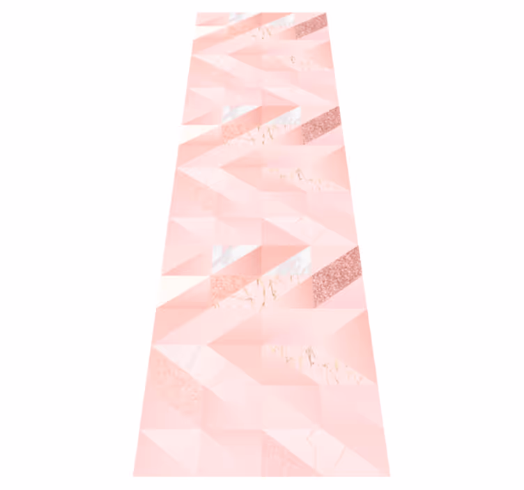 Vinyl tapijt slaapkamer girly roze geometrisch patroon - TenStickers