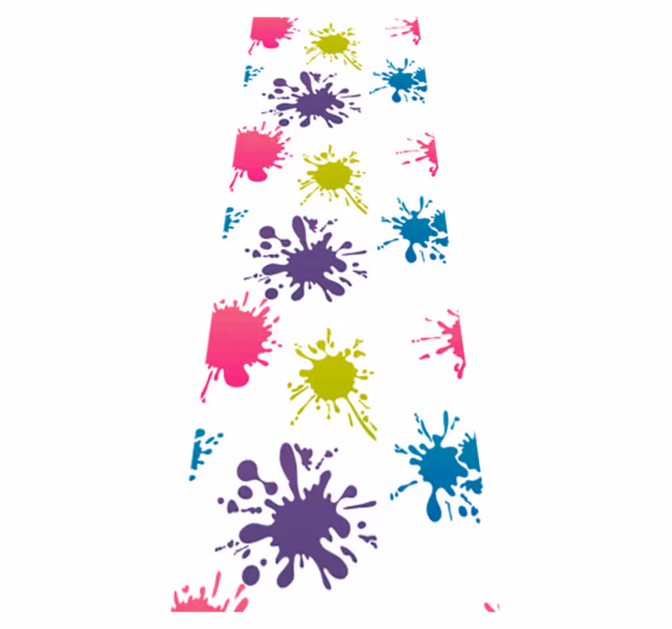 Vinyl tapijt slaapkamer multicolor spetter - TenStickers