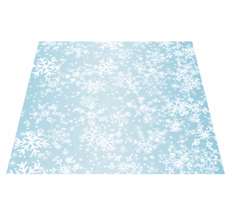 Vinyl tapijt slaapkamer sneeuwval - TenStickers
