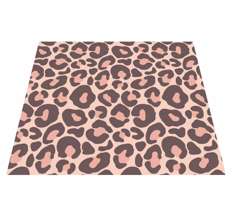 Vinyl tapijt slaapkamer roze luipaardprint - TenStickers