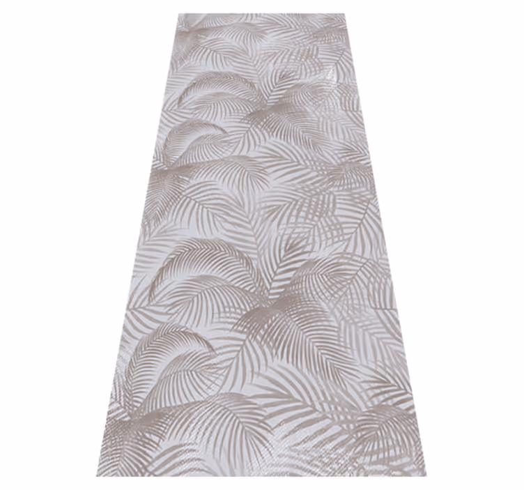 Vinyl tapijt slaapkamer grijs 80's elegante botanische - TenStickers