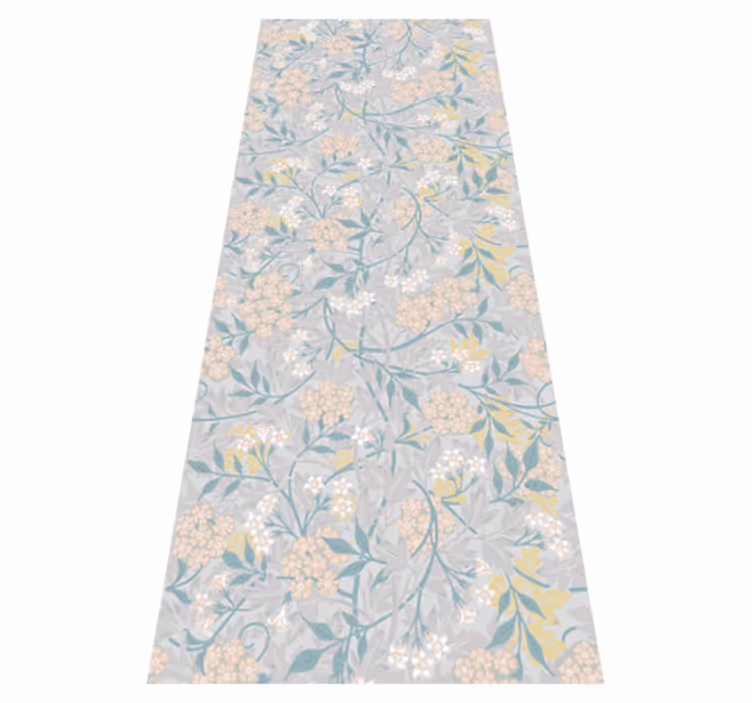 Vinyl tapijt slaapkamer 80's bloemig elegant patroon - TenStickers