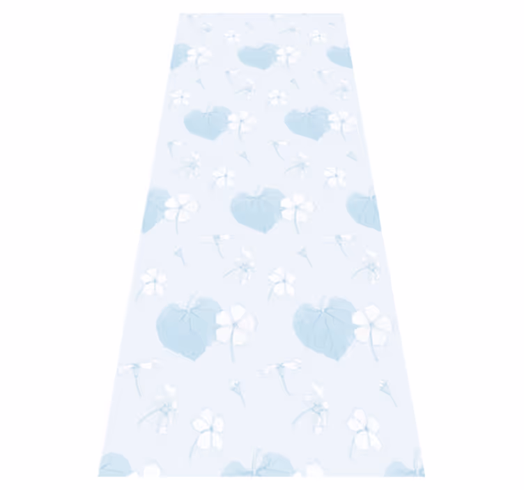 Vinyl tapijt slaapkamer 80's bloeiende blauwe print - TenStickers