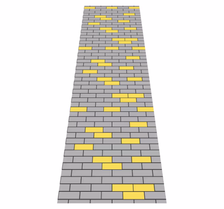 Vinyl tapijt slaapkamer met baksteen pantone patroon - TenStickers