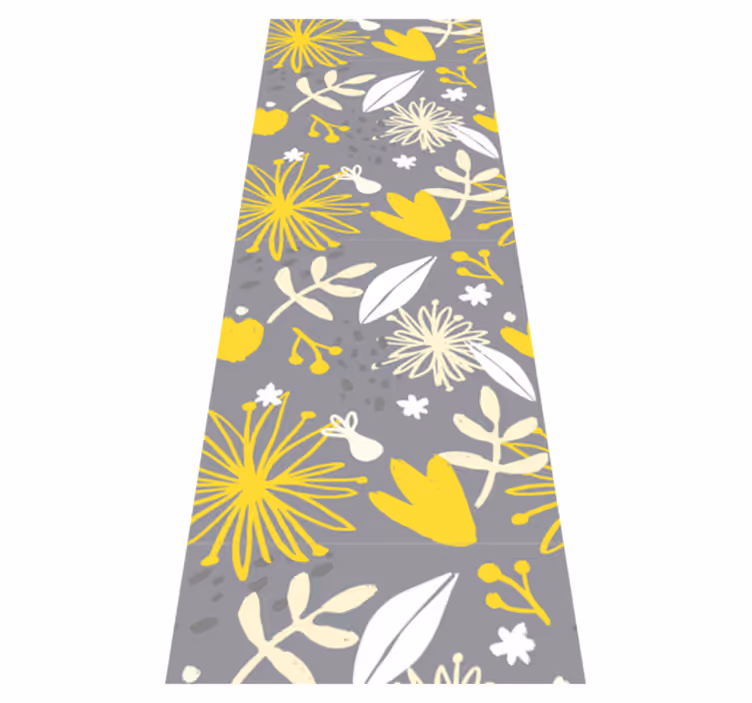 Vinyl tapijt slaapkamer pantone vintage bloemen - TenStickers
