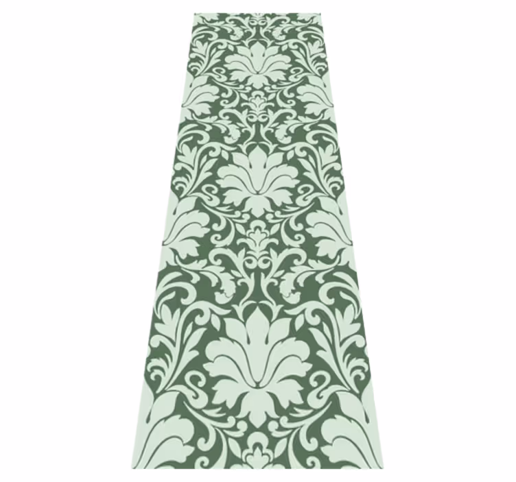 Vinyl tapijt slaapkamer esmerald ornament groen - TenStickers
