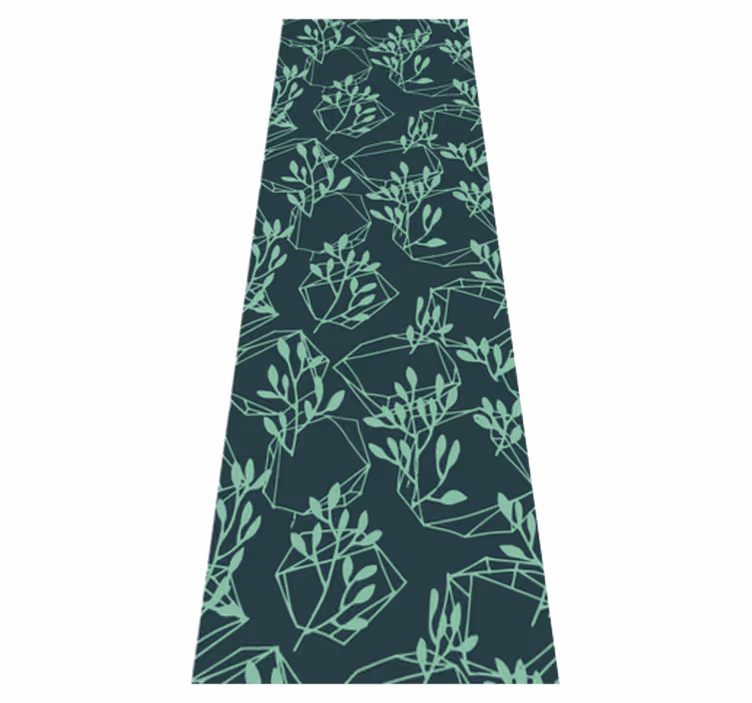 Vinyl tapijt slaapkamer groene vintage planten - TenStickers