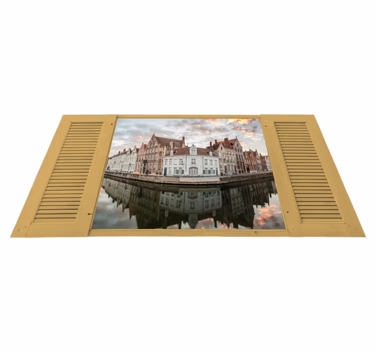 Vinyl tapijt slaapkamer foto van brugge - TenStickers