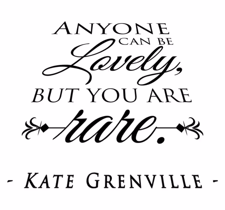 Vinyl tapijt slaapkamer kate grenville citaat - TenStickers