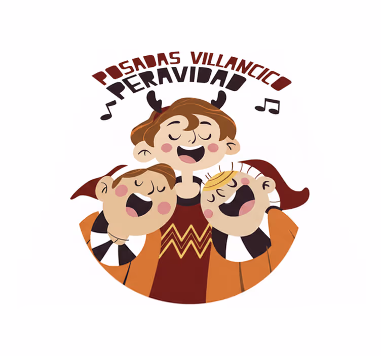Vinyl tapijt slaapkamer posadas villancico kerst - TenStickers