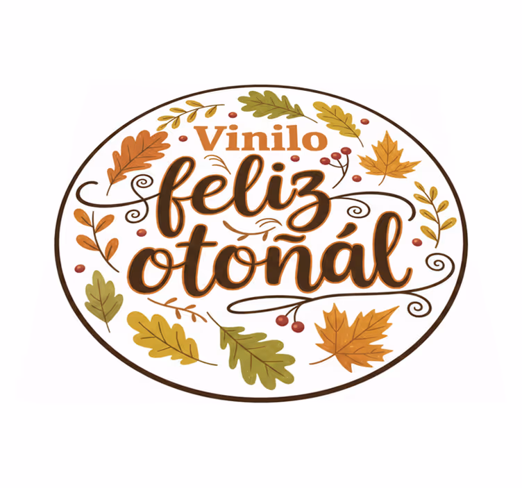 Vinyl tapijt slaapkamer gelukkige herfst vinyl - TenStickers