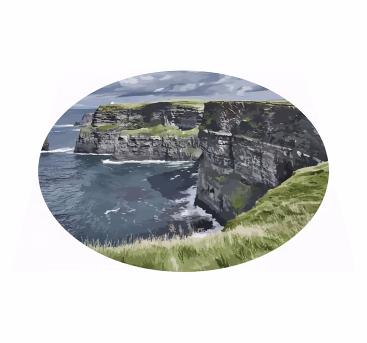 Vinyl tapijt slaapkamer kliffen van ierland - TenStickers