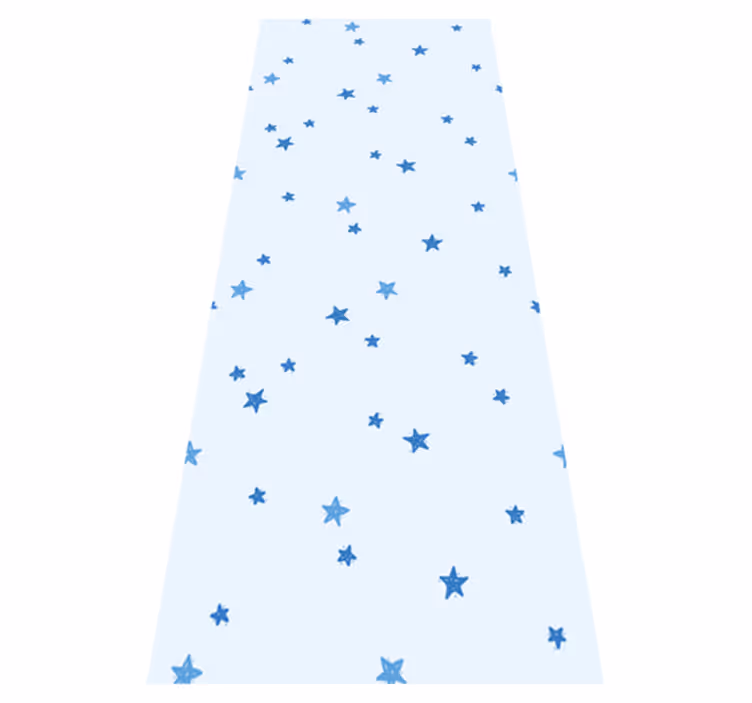 Vinyl tapijt scandinavisch patroon van blauwe sterren - TenStickers